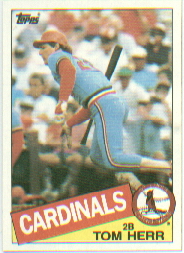 1985 Topps Baseball Cards      113     Tom Herr
